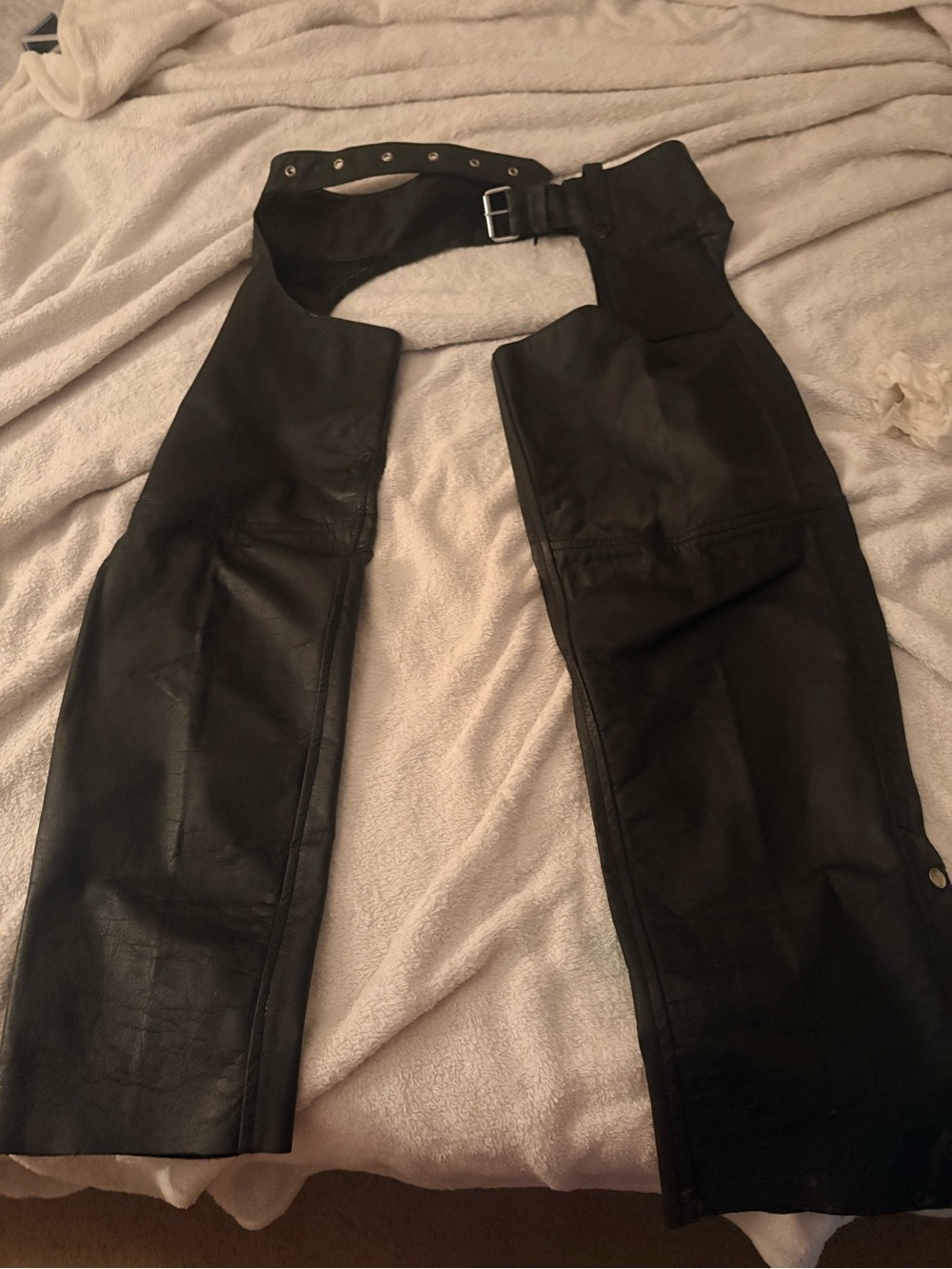 Black Women’s Leather Chaps Pants
